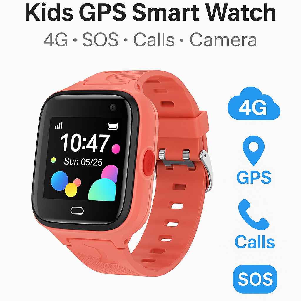 Kids GPS Smart Watch 4G – SOS, Calls, Camera